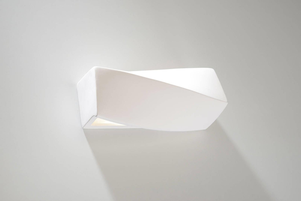 Kinkiet LAMPA ścienna SL.0229 przyścienna OPRAWA ceramiczna biała