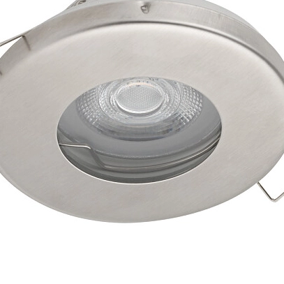 Metalowe oczko okrągłe Juliet 7663 srebrna lampa wpust biurowy