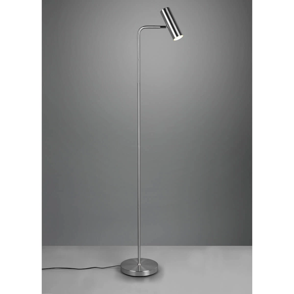 Stojąca lampa podłogowa MARLEY 412400107 Trio tubka do salonu srebrna