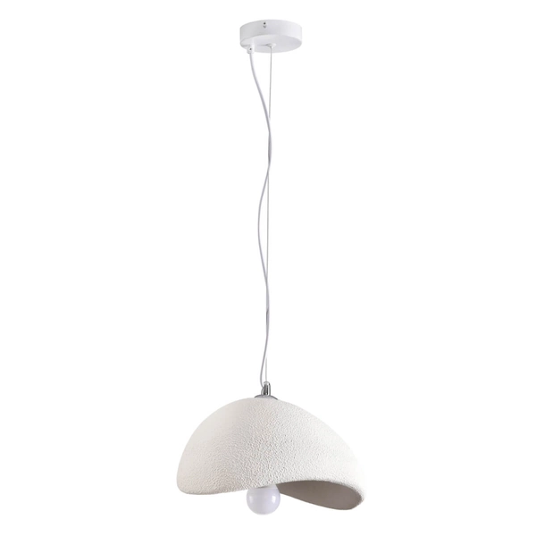 Zwisowa lampa jadalniana Stone DN426-300 kamień metalowa biała