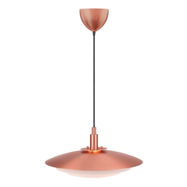 Wisząca lampa nad stół BRETAGNE 39489930 okrąg miedziany