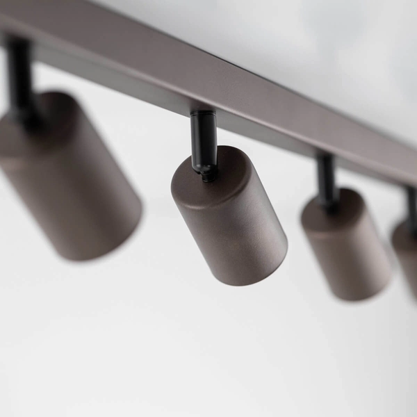 Lampa nasufitowa Top 6184 regulowane tubki do jadalni brązowa