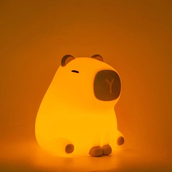 Nocna lampka do pokoju dziecięcego Kapibara 329004 LED 1W 3000K RGB beżowa