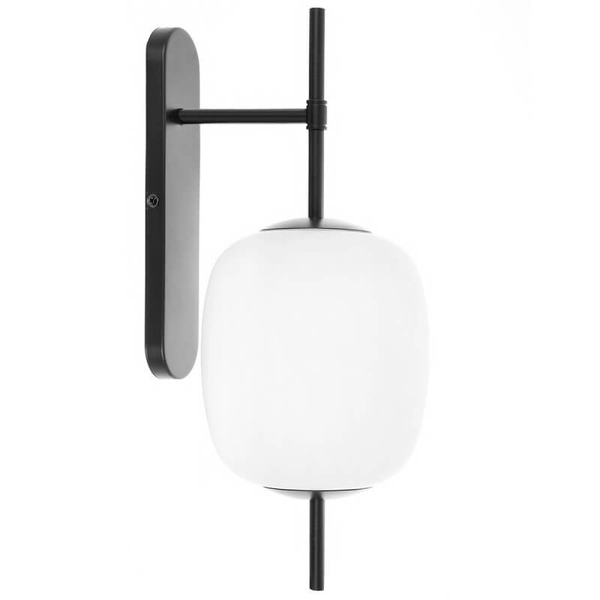 Szklany kinkiet ścienny Epli Mini EMK12000 do jadalni biały czarny