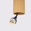 Podłużna lampa wisząca KARBON SL.1554 tubka ryflowana złota