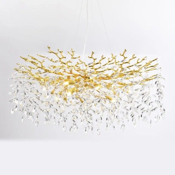 Kryształowy żyrandol CINDY MD4115-13IGN-II do jadalni złoty