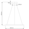 Wisząca LAMPA biurowa SLIM/000061/4000/B MDECO okrągła OPRAWA zwis LED 32W 4000K metalowy czarny