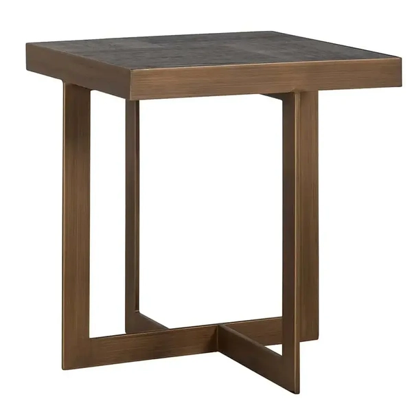 Kwadratowy stolik Cambon 7805 Richmond Interiors minimalistyczny dębowy brązowy