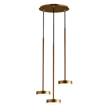 Wisząca LAMPA dyski CGSPOTLED3 COPEL metalowa OPRAWA zwis LED 36W 3000K okrągły antyczny mosiądz
