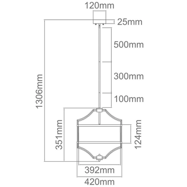 LAMPA okrągła Stesso Cromo S Orlicki Design abażurowa OPRAWA wisząca w stylu klasycznym kremowa chrom
