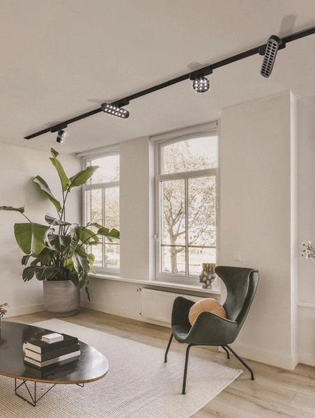 Ledowa lampa sufitowa do systemu szynowego Neo AZ5123 20W 1-faz czarna