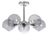 Lampa sufitowa VEN C854-5 modernistyczna szklane klosze chrom przydymione