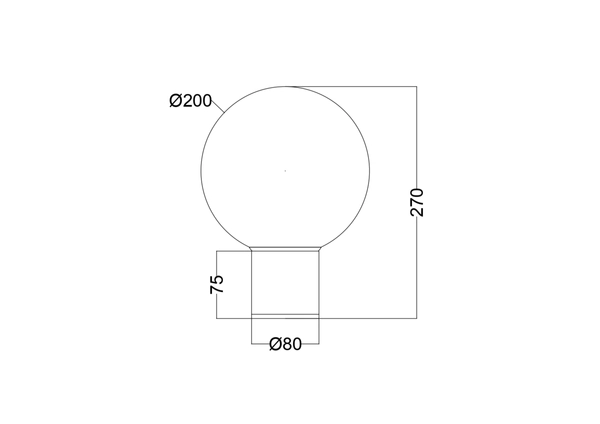 Zewnętrzna lampa ścienna Bold O598WL-01B Maytoni kula IP54 czarny