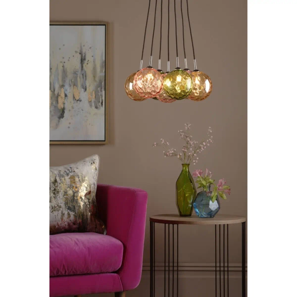 Szklana lampa wisząca Elpis ELP342-MIX bubble kule wielokolorowa