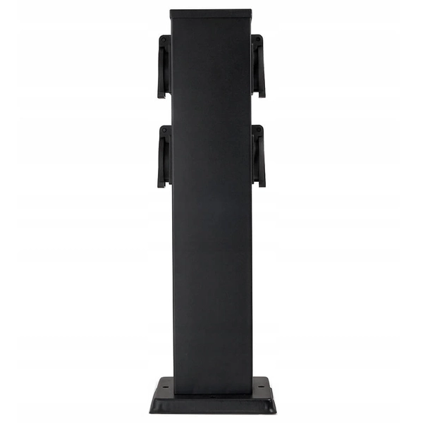Metalowy słupek zewnętrzny Nesto 8318 SuperLED z gniazdkami IP44 czarny