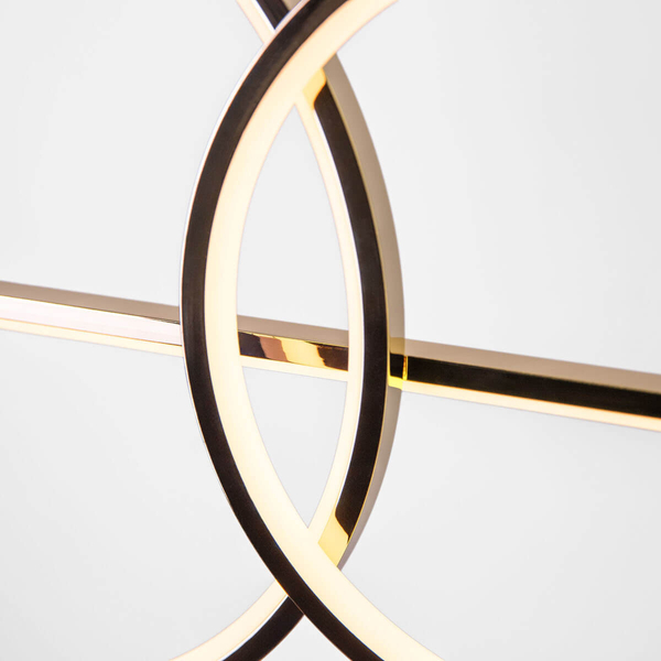 Ledowa lampa wisząca Cholet MD7358-2A-3GT Zumaline 34W 3000K ringi złote OUTLET