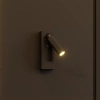 Regulowany ścienny kinkiet CORE czarny W0430 LED 3W 3000K tubka