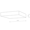 Lampa przysufitowa kwadrat Lid Square 10431 Nowodvorski LED 35W 4000K biała