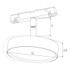 Ledowa magnetyczna lampa do szyn Dali M0014D LED 12W 3000K okrągły czarny