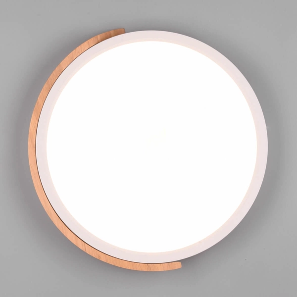 Okrągły plafon Jano R67201131 RL Light LED 20W 3000K drewniany biały