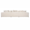 Sofa 3-osobowa do salonu S5135 WHITE CHENILLE Richmond Interiors szenilowa biała