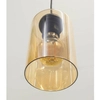 Szklana lampa wisząca Bistro 31-00569 Candellux do przedpokoju brązowa czarna