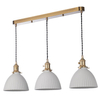 Potrójna lampa wisząca Hadano HAD3640-09 ceramiczna mosiądz biały