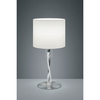 Nocna lampa do salonu Nandor 575310307 z abażurem nikiel biała