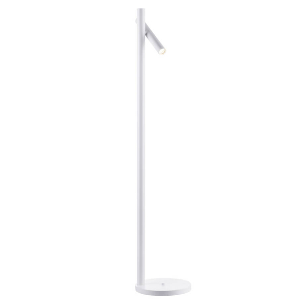 Podłogowa lampa z reflektorem Yabu 7877 Shilo minimalistyczna biała