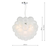 Wisząca lampa bańki Bubbles BUB0602 do salonu biały chrom