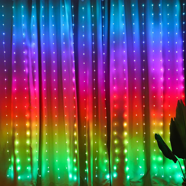 Dekoracyjna kurtyna świetlna Wizard EK1390 LED 10W RGB girlanda biała