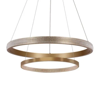 Pierścieniowa lampa wisząca Hashim 32-28433 LED 34+22W 4000K nad stół złota