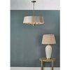 Plisowana lampa wisząca Cristin CRI0429 Dar Lighting mosiądz biała