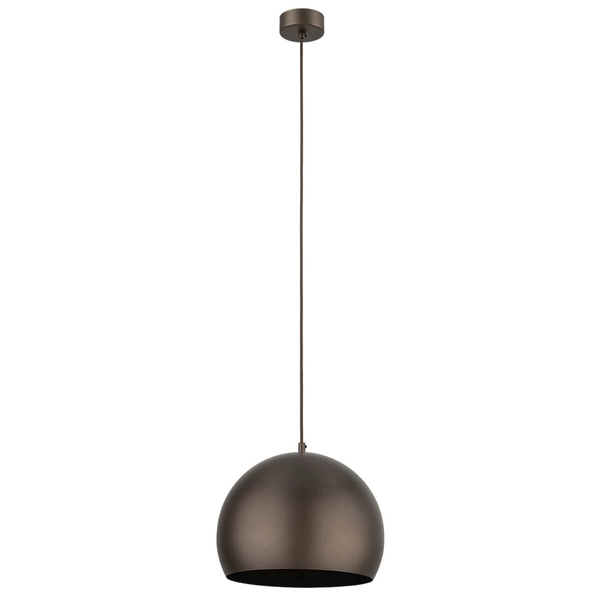 Zwisająca lampa do jadalni Zoe 10171 kopuła metalowa brązowa