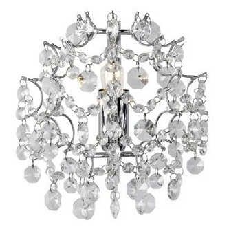 Lampa ścienna ROSENDAL 102335 kryształowa pałacowy przezroczysty chrom
