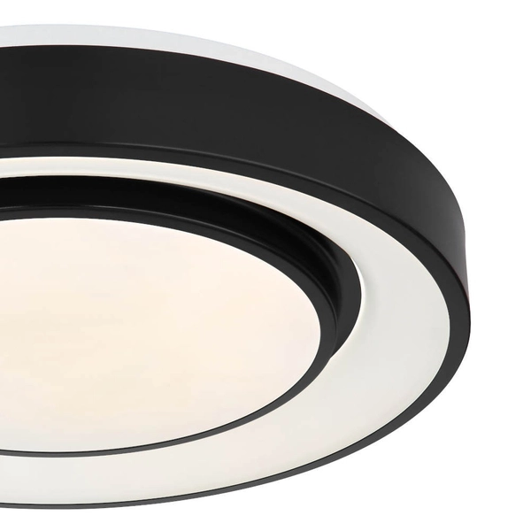 Okrągła LAMPA sufitowa SULLY 41368-24 Globo metalowy plafon LED RGB 24W 3000K - 6500K czarny
