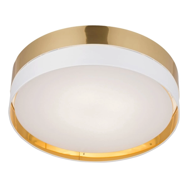 Plafon glamour do salonu Hilton 4773 TK Lighting z tkaniny biały złoty