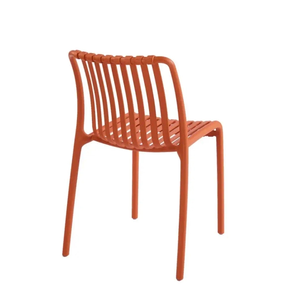 Tarasowe krzesło z podłokietnikami STRIPS pomarańczowe KH1501100383 wys. 78 cm