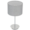 Stołowa lampa tkaninowa HOTEL MOOD 11786 z abażurem szara chrom