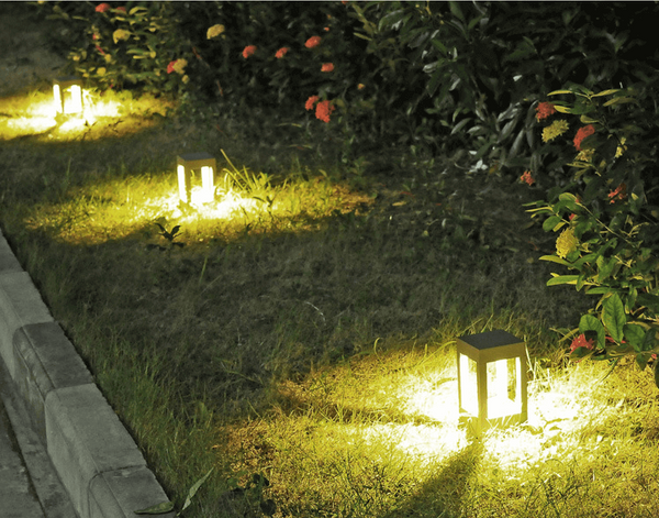 Stojąca lampa ogrodowa QUBE-GLQ200WW 5W metalowa LED 5W 3000K IP65 czarna