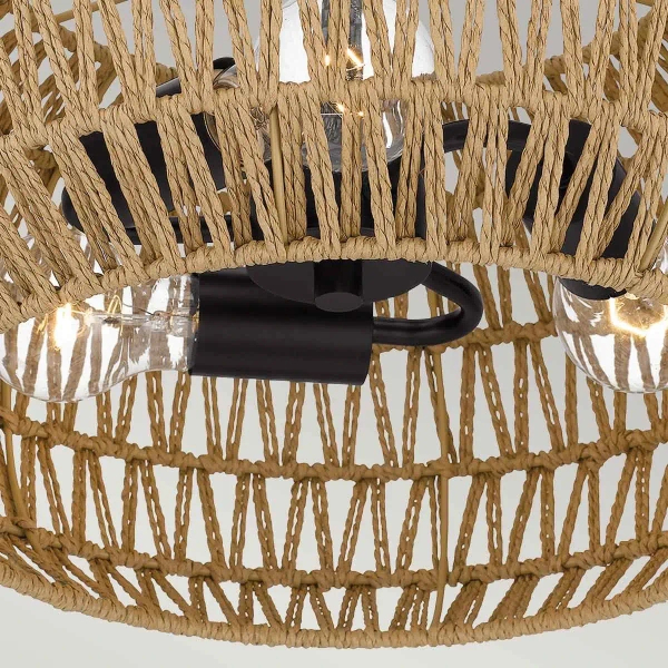 Lampa sufitowa do sypialni Casablanca QZ-CASABLANCA-3SF-PBZ brązowy