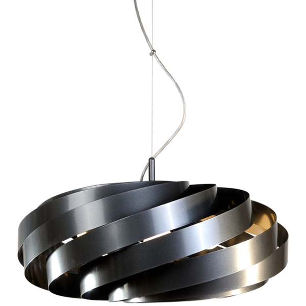 Metalowa lampa wisząca Vento 1136 Zumaline futurystyczna antracyt