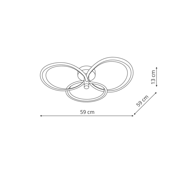 Pierścieniowy plafon Azina LP-4852/3C GD LED 27W 3000-6000K złoty