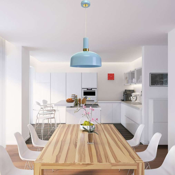 LAMPA wisząca MALMO MLP6201 Milagro loftowa OPRAWA metalowy zwis niebieski