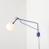 Kulista lampa ścienna SOHO 1105C25_D okrągła szklana kobaltowa