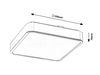 Sufitowa LAMPA plafoniera WOLIMIR 2982 Rabalux metalowa OPRAWA plafon LED RGB 22W 3000K - 6000K kwadratowy IP44 chrom