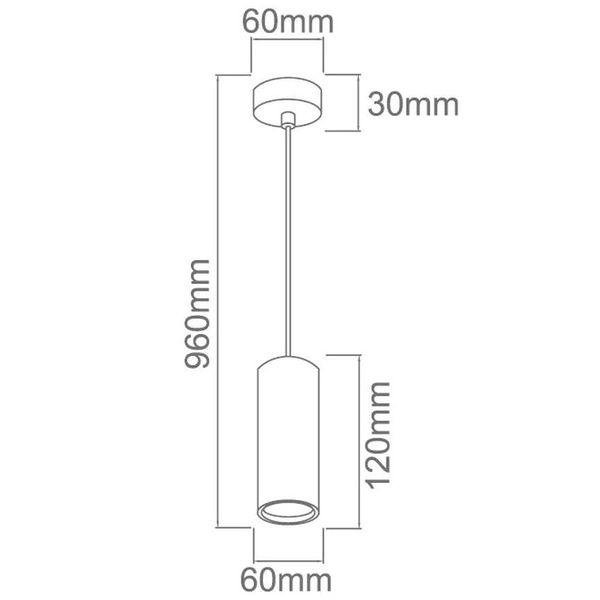 LAMPA wisząca Kika S 120 Orlicki Design metalowa OPRAWA zwis tuba czarna