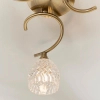 Sufitowa lampa do salonu szklana Boyer BOYER-3AB mosiądz przezroczysty