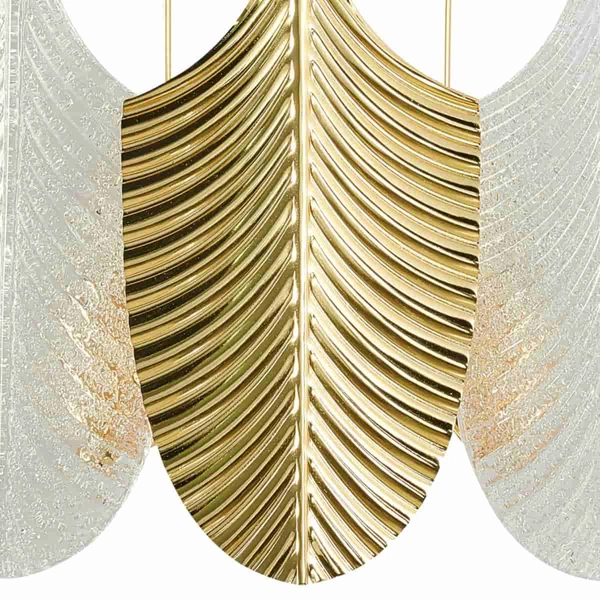 Modernistyczny kinkiet salonowy Palermo W03087AU metal szkło złoty