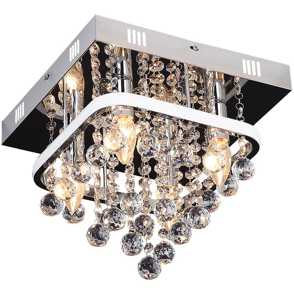 Kwadratowa lampa sufitowa Pallas LED 23W 4000K pokojowa chrom biała